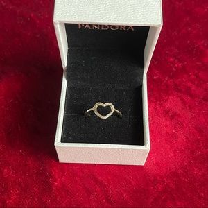 Pandora 14K Gold Captured Heart Ring
